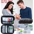 Hard Shell First Aid Kit with Easy Zipper Access, Light weight and perfect for Home use or Outdoors