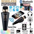 Wireless Bluetooth Karaoke Microphone & Speaker, Support Headphone, Aux, SD Card, USB & FM Radio