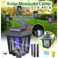 Solar UV & White LED Garden Light in one, just switch the button. Say Goodbye to Annoying bugs