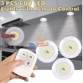3 PC Wireless, Multi-fnctional COB LED Light Set with Remote, Dimmer Control and Timer