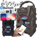 Wireless Bluetooth Speaker with FM Radio & Build-In Mic, Support SD Card, USB, AUX