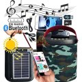Wireless Bluetooth SOLAR Speaker with FM Radio & Build-In Mic, Support SD Card, USB, AUX
