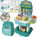 2 in 1 Backpack Educational Play Sets, Fruit Shop Market with lots of accessories