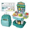 2 in 1 Backpack Educational Play Sets, Fruit Shop Market with lots of accessories