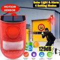 Waterproof Motion Sensor LED SOLAR LIGHT & ALARM- Your all-in-one Security Necessity PLUS USB Backup