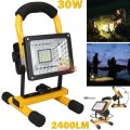 Super Bright 30W Floodlight with Stand  2400 Lumens, Rechargeable batteries etc
