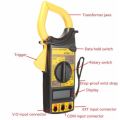 Digital Voltage Clamp Meter with Test Cable and Carrying Case