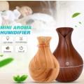 Wood Grain Aroma Humidifier with 7 LED Colour Lights, Relaxing, Refreshing, Restoring