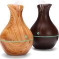 Wood Grain Aroma Humidifier with 7 LED Colour Lights