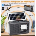 Rechargeable Bluetooth SOLAR AM-FM Radio