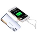 20 000mAh Power Bank With 3 USB Ports and Flashlight, Fast Charge, Portable and Convenient