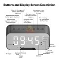 Portable Bluetooth Boombox Speaker and Alarm Clock - Support FM Radio, USB, TF Card, Aux etc