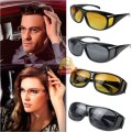 2 PIECE HD Vision Sunglasses - Fits over normal glasses, 1 for Night and 1 Day