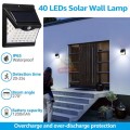 40 LED Motion Sensor Solar Wall Light