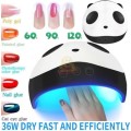 36W Panda LED UV Nail Dryer for all kinds of Gel, Ideal for professional or personal use