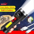 Tactical Flash light with different Light modes, Build-in Rechargeable Battery