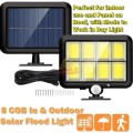160 LED 8 COB Split Solar Wall Light