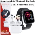 Connection Pack 2-in-1, Heart Rate, Blood Pressure Monitor Smartwatch PLUS iPods - START AT R1 ONLY