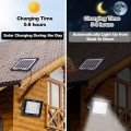 100W LED SOLAR FLOOD LIGHT WITH SOLAR PANEL, 4.5M CABLE AND REMOTE CONTROL