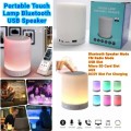 2-IN-1 Bluetooth Speaker and Touch Lamp with Setting for Different Colours, Support SD Card and Aux