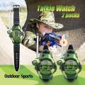 2 Piece Walkie-Talkie Watch, 7-in-1 with Magnifier, Night Light, Secret Capsule, Compass