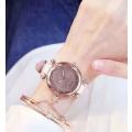 2 Piece Rhinestone Round Pointer Date Quartz Watch & Bracelet in Complimentary Gift Box