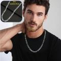 304 Stainless Steel Y-shaped Men`s Chain, 66cm, Figaro Chain in a Complimentary Gift Box