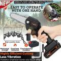 550W Cordless Chainsaw with 24V Lithium Battery, Wrench, Screwdriver & Charger
