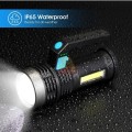 Waterproof Portable Rechargeable LED & COB Flashlight