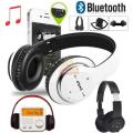 Foldable Wireless Bluetooth Headphones with SD Card function, FM Radio etc