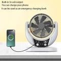Rechargeable Solar Fan With 4500mah Battery And 6V 4W Solar Panel and USB Light - START R1 ONLY