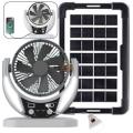 Rechargeable Solar Fan With 4500mah Battery And 6V 4W Solar Panel and USB Light - START AT R1 ONLY