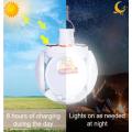 SOLAR 90° Foldable LED Fan Foodball Light, Also Charge with USB, Waterproof