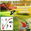 3 in 1 Cordless 12V Lawn Mower and Grass Cutter with Lithium Battery , Extendable and Foldable