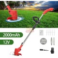 3 in 1 Cordless 12V Lawn Mower and Grass Cutter with Lithium Battery , Extendable and Foldable