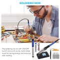 15 Piece Soldering Iron Kit Set with Interchangeable Iron Plated Tips