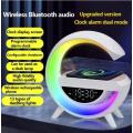 LARGE Bluetooth 360° Surround Sound Speaker with Wireless Charging & Lights