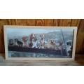 3D Row of Dogs Wall Hanging