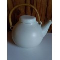 Vintage Solid Ceramic Pot with Woven Handle - Numbered