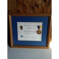 Framed Rotary Award with Paul Harris Fellow Medallion