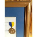 Framed Rotary Award with Paul Harris Fellow Medallion