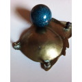 Vintage Chinese Brass Ashtray and Stress Ball