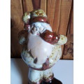 Glazed Stoneware Santa Claus Figurine