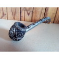 Decorative Long Metal Smoking Pipe with Wood Cup