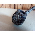Decorative Long Metal Smoking Pipe with Wood Cup