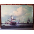High Definition Print of Ancient Galleons at Sea Battle