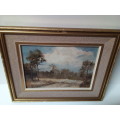 Small Framed Landscape Oil Painting