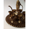 Turkish Pot with Cups and Tray