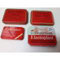 Four Vintage Elastoplast Tins
