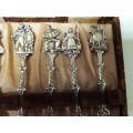Boxed Set of Six Vintage Silverplated Holland Forks